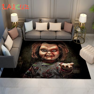 Horror Doll Chucky Carpet Movie Characters Large Anti Slip Area Rugs and Carpets for Home Living - Chucky Doll