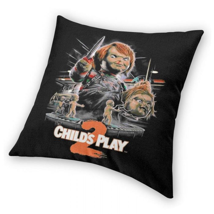 Horror Movie Childs Play Cushion Cover Sofa Home Decorative Chucky Doll Square Throw Pillow Case 40x40cm 2 - Chucky Doll
