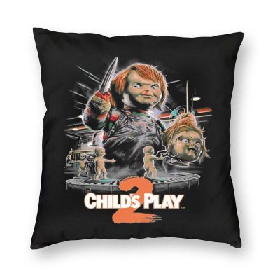 Horror Movie Childs Play Cushion Cover Sofa Home Decorative Chucky Doll Square Throw Pillow Case 40x40cm - Chucky Doll