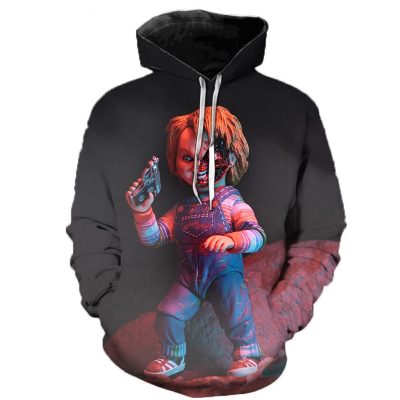 Horror Movie Chucky Hoodies Style Men Brand Fashion 3d Print Pattern Sweatshirts Autumn Long Sleeve Hip 2 - Chucky Doll