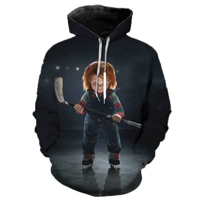 Horror Movie Chucky Hoodies Style Men Brand Fashion 3d Print Pattern Sweatshirts Autumn Long Sleeve Hip 5 - Chucky Doll