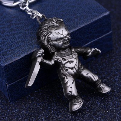 Horror Movie Seed Of Chucky Keychain Hand Knife Figure Pendant Key Chain Ring Car Purse Keyring 2 - Chucky Doll