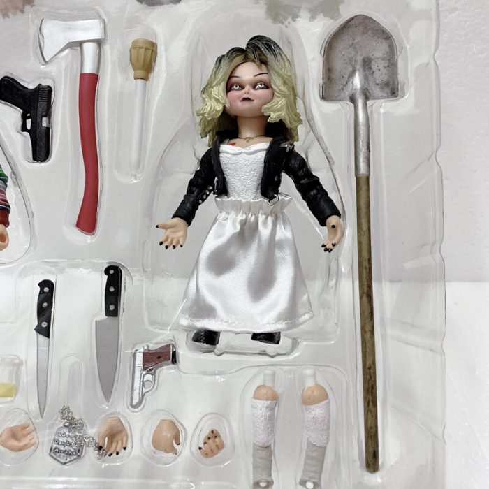 NECA Chucky Tiffany Action Figure Bride Of Chucky Ultimate Toy Doll Gift For kids 2 - Chucky Doll