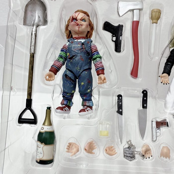 NECA Chucky Tiffany Action Figure Bride Of Chucky Ultimate Toy Doll Gift For kids 3 - Chucky Doll