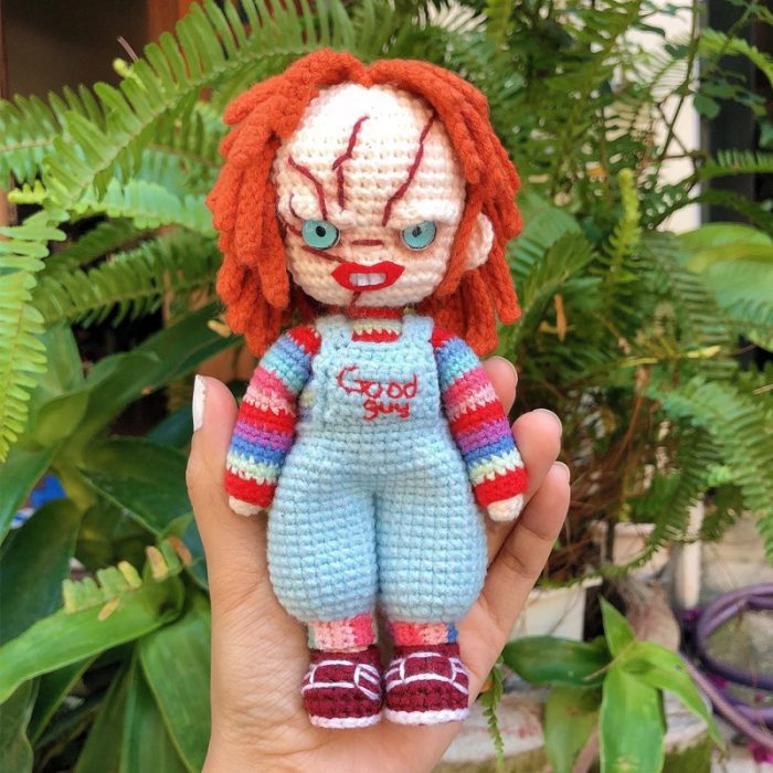 Handmade Wool Chucky Doll Crochet 3 700x700 1 - Chucky Doll